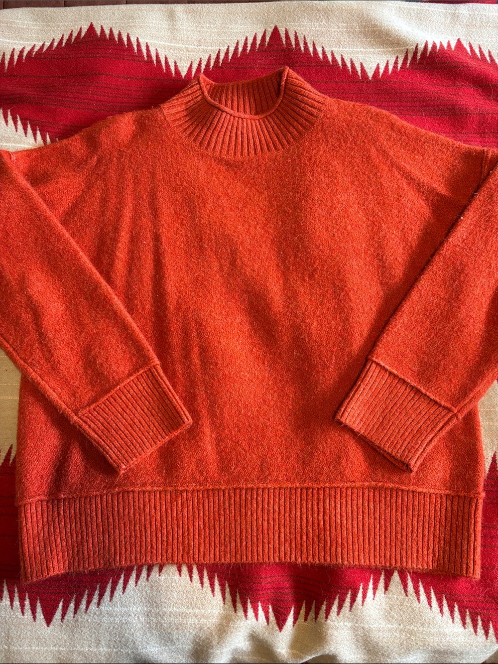 Universal Thread Women's Orange Cowl-Neck Sweater